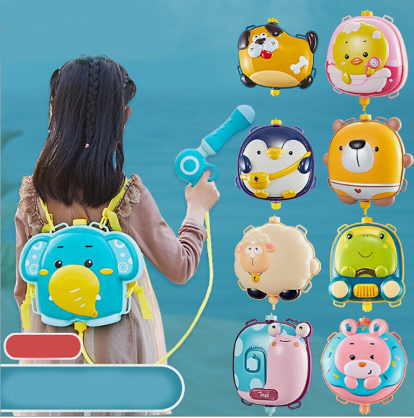 Kids Water Gun Backpack Pistol Summer Beach Toy Gift Backpack Water Gun